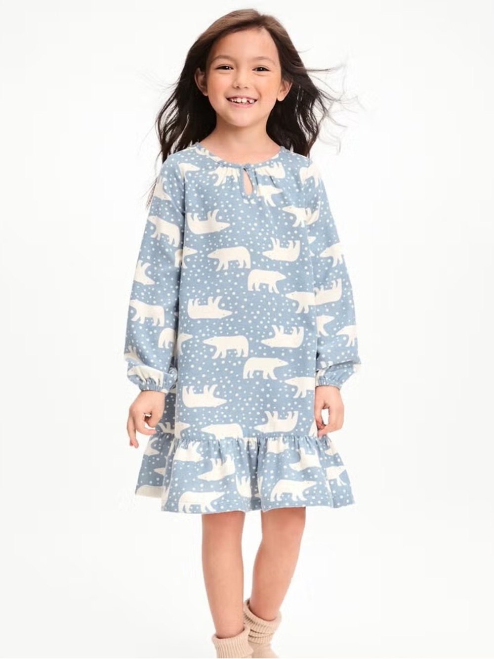 Kids Hanna Anderson Holiday Flannel Nightgown Size 8
